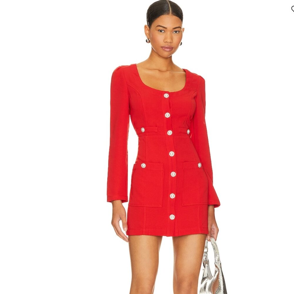 Line & Dot Scarlet Long Sleeve Dress